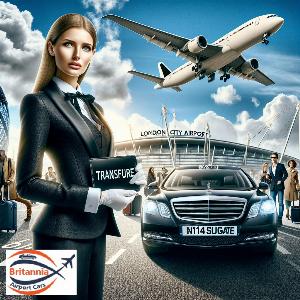 Airport Transfer to N14Southgate from London City Airport