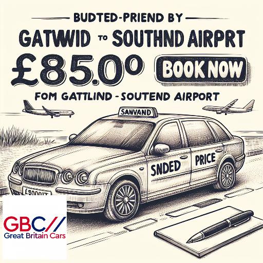 Cheap Taxi from Gatwick To Southend Airport Transfe from £85.00 , Fixed Price-Book Now
