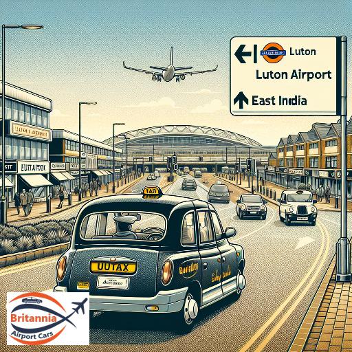 Cheapest Minicab from Luton Airport to East IndiaUnderground Tube Station