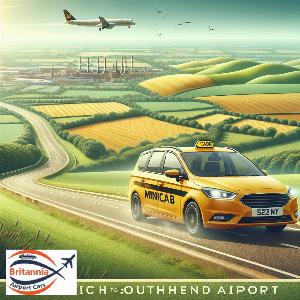 Ipswich To southend Airport Minicab Transfer