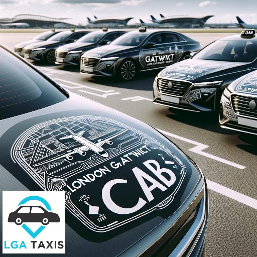 Taxi cost from RH6 Gatwick Airport to RM13 Rainham