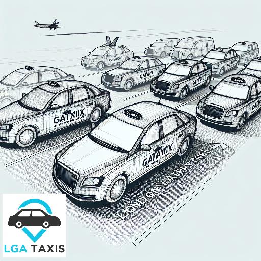 Minicab RH6 Gatwick Airport to IG1 Ilford