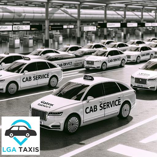 Taxi cost RH6 Gatwick Airport to RM9 Parsloes Park