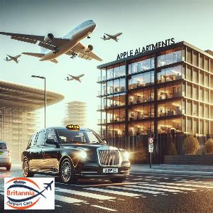 Luxury Taxi from Luton Airport to Apple Apartments Limehouse