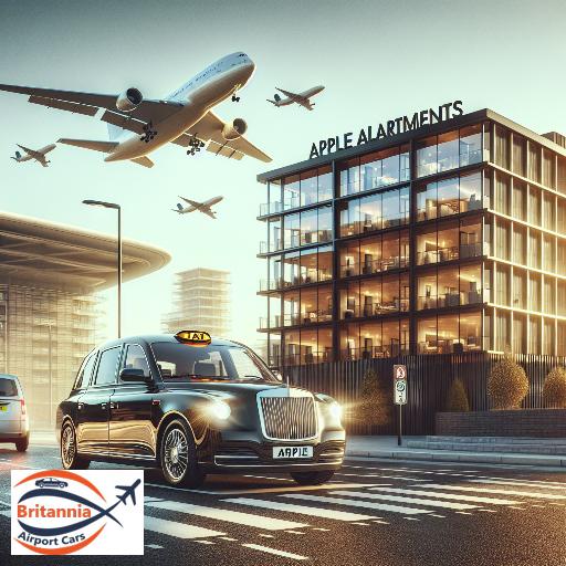 Luxury Taxi from Luton Airport to Apple Apartments Limehouse