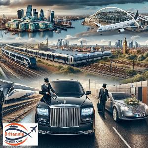 Luxury Transfer from Heathrow Airport to Silvertown and London City Airport rail/train station