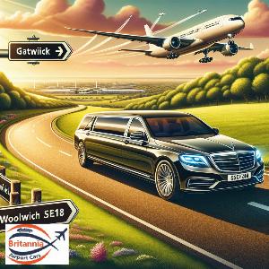 Premium Airport Transfer from Gatwick to Woolwich SE18