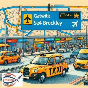 Taxi Gatwick Airport South Terminal to SE4 Brockley