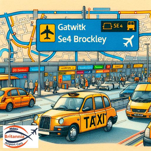 Taxi Gatwick Airport South Terminal to SE4 Brockley