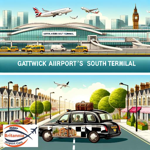 Taxi Gatwick Airport South Terminal to SW8 Fulham