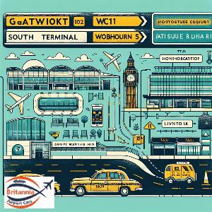 Taxi Gatwick Airport South Terminal to WC1H Woburn Square
