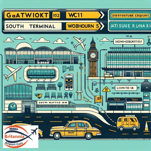 Taxi Gatwick Airport South Terminal to WC1H Woburn Square