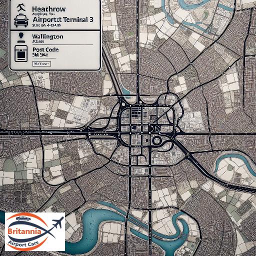 Taxi Heathrow Airport Terminal 3 to Sm6 wallington