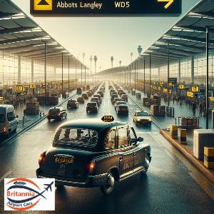 Taxi Heathrow Airport Terminal 3 to WD5 Abbotts Langley