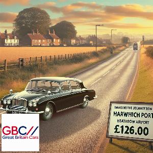 Taxi From Harwich Port to Heathrow Taxi From £126.00*