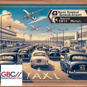 Taxi Gatwick Airport North Terminal to SW19 Merton