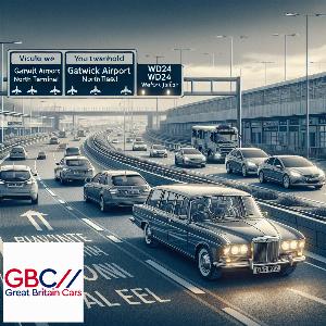 Taxi Gatwick Airport North Terminal to Wd24 Watford Junction