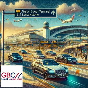 Taxi Gatwick Airport South Terminal to E11 Leytonstone
