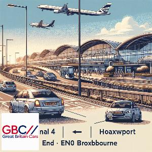 Taxi Heathrow Airport terminal 4 to EN10 Broxbourne