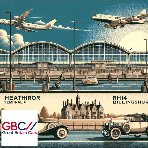 Taxi Heathrow Airport terminal 4 to RH14 Billingshurst