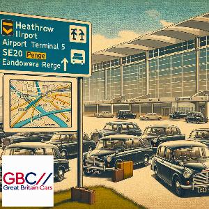 Taxi Heathrow Airport Terminal 5 to SE20 Penge