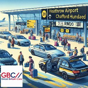 Taxi Heathrow Airport to RM20 Chafford Hundred