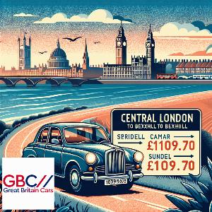 Taxi to/from Central London to Bexhill Transfer only £109.70