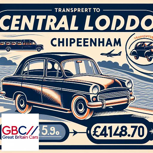 Taxi to/from Central London to Chippenham Transfer only £148.70