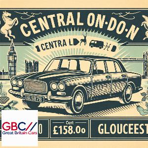 Taxi to/from Central London to Gloucester Transfer only £158.00