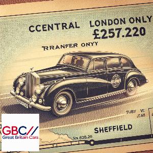 Taxi to/from Central London to Sheffield Transfer only £257.20