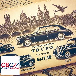 Taxi to/from Central London to Truro Transfer only £417.10