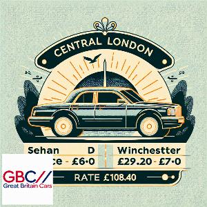 Taxi to/from Central London to Winchester Transfer only £108.40