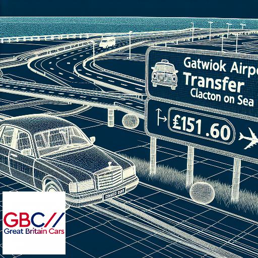 Taxi to/from Gatwick Airport to Clacton on Sea Transfer only £151.60