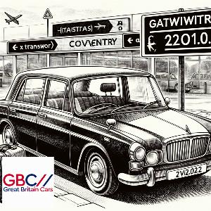 Taxi to/from Gatwick Airport to Coventry Transfer only £201.20