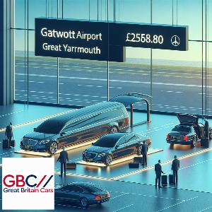 Taxi to/from Gatwick Airport to Great Yar Mouth Transfer only £258.80