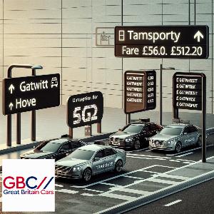 Taxi to/from Gatwick Airport to Hove Transfer only £56.20