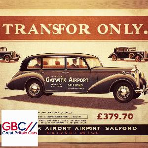 Taxi to/from Gatwick Airport to Salford Transfer only £379.70