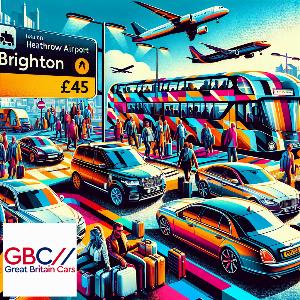 Taxi To/From Heathrow Airport To Brighton Transfer only £45