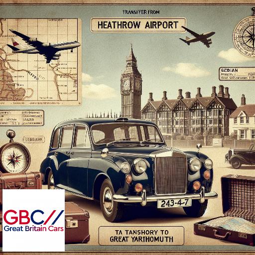 Taxi To/From Heathrow Airport To Great Yar Mouth Transfer only £247