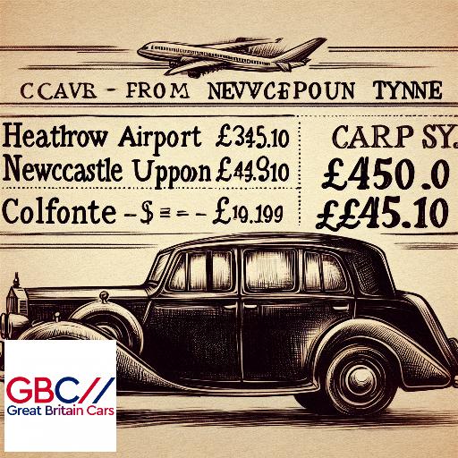 Taxi To/From Heathrow Airport To Newcastle Upon Tyne Transfer only £ 451.10