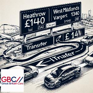 Taxi To/From Heathrow Airport To West Midland Transfer only £140