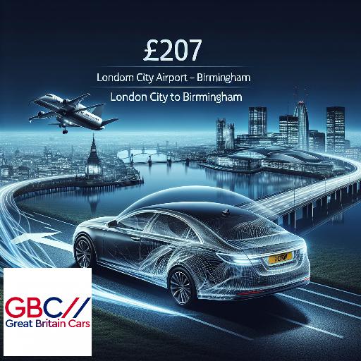 Taxi To/From London City Airport To Birmingham Transfer only £207