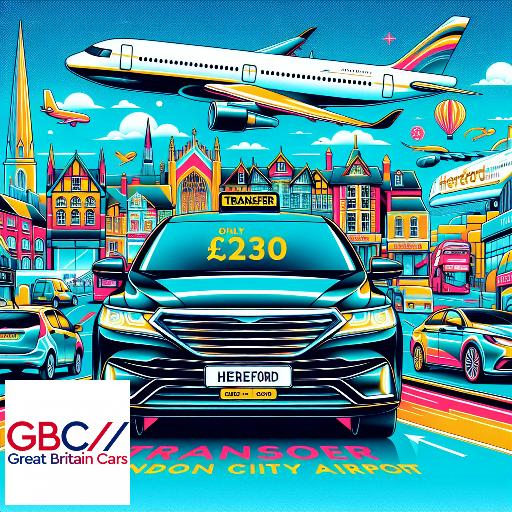 Taxi To/From London City Airport To Hereford Transfer only £230
