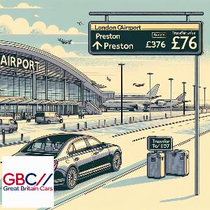 Taxi To/From London City Airport To Preston Transfer only £376