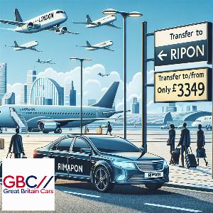 Taxi To/From London City Airport To Ripon Transfer only £349