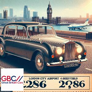 Taxi To/From London City Airport To Sheffield Transfer only £286