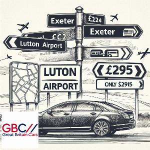 Taxi To/From Luton Airport To Exeter Transfer Only £295