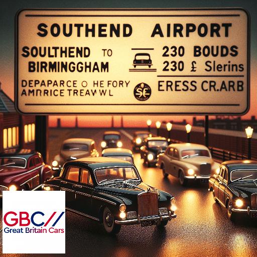 Taxi to/from Southend Airport to Birmingham Transfer only £230