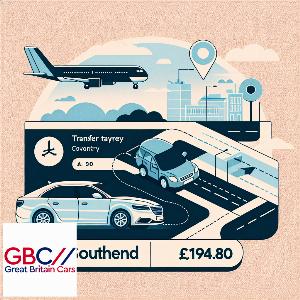 Taxi to/from Southend Airport to Coventry Transfer only £194.80