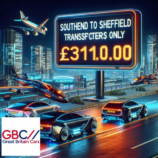 Taxi to/from Southend Airport to Sheffield Transfer only £310.00